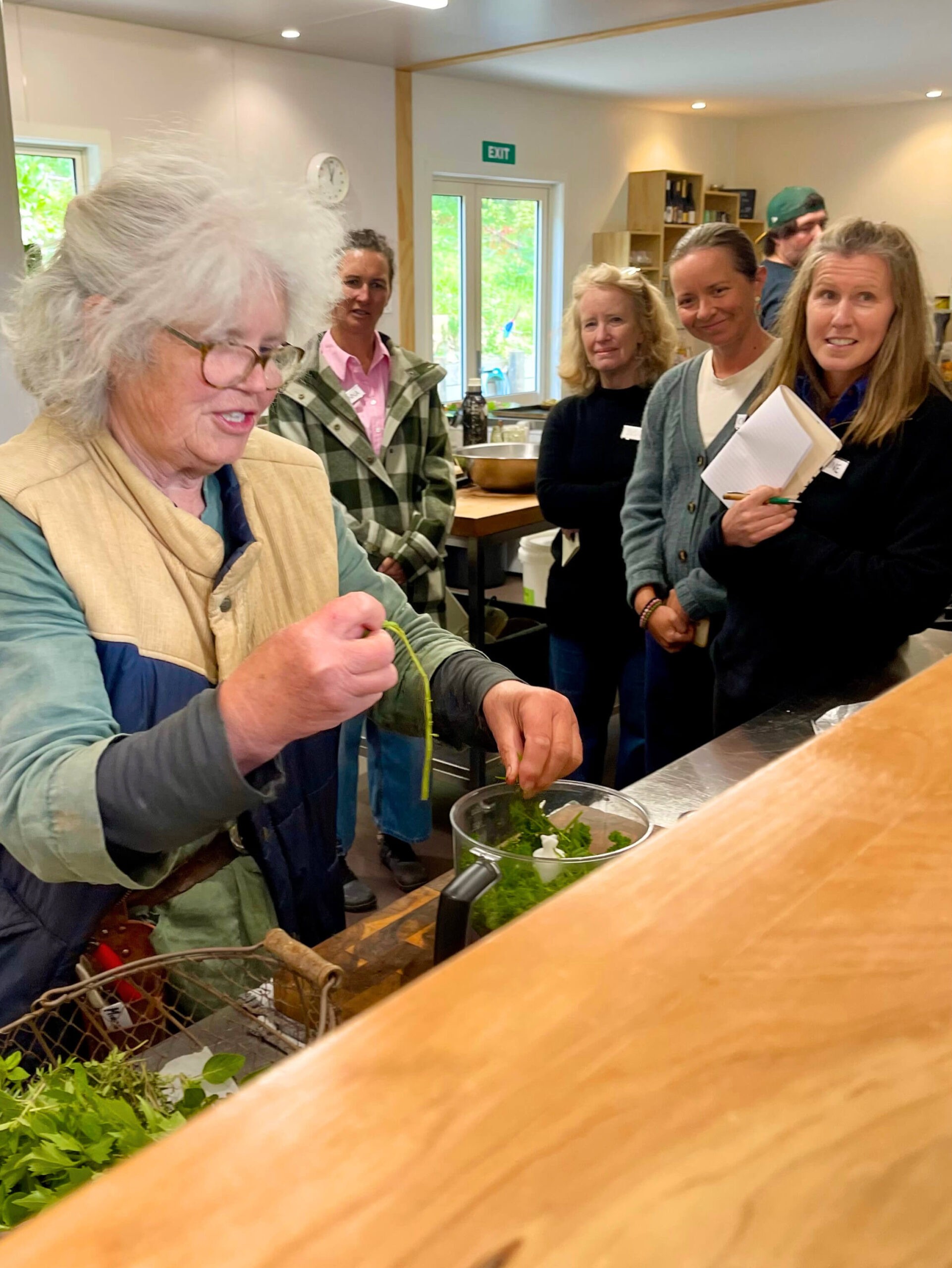 Pesto-Making Demonstration by Jeannie Hayden at Augustines of Portobello Cafe